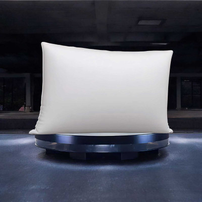 kuihome Polyester Fibre Sleeping Pillow Pack of 1 Solid(White)