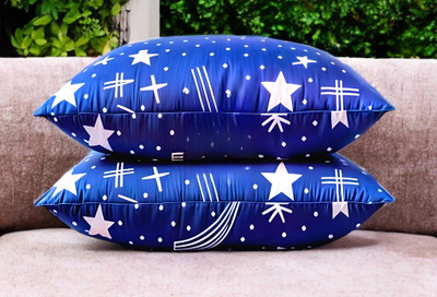 YPOLOIPO Polyester Fibre Sleeping Pillow Pack of 2 Abstract LUXURY(Blue)