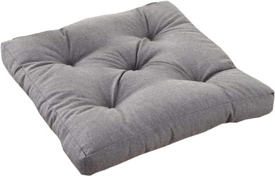 Indian Decor 802068 Soft Corduroy Floor Seat Pillow for Yoga, Meditation, and Reading Cushion Cotton Solid Cushion Pack of 1(Grey)