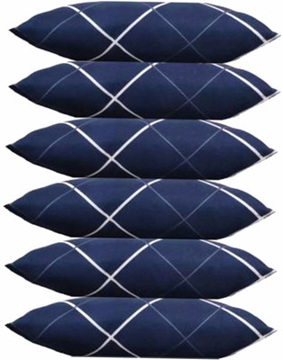 DONDA Microfibre Abstract Sleeping Pillow Pack of 6(Navy Blue)