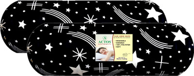 ACTOS Microfibre Geometric Bolster Pack of 2(Black6)