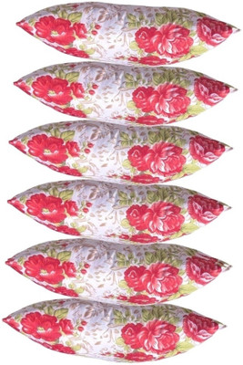 KVASTRA Polyester Fibre Stripes Sleeping Pillow Pack of 6(Multicolour ox181)