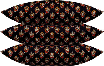 Swikon star Microfibre Floral Sleeping Pillow Pack of 3(Black)