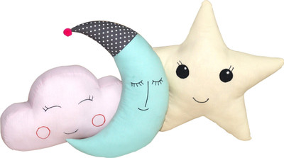 Oscar Home Polyester Fibre Toons & Characters Sleeping Pillow Pack of 3(Multicolor)