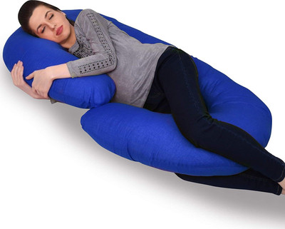 OZLY Microfibre Solid Pregnancy Pillow Pack of 1(royal blue)