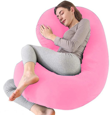 THUKRAN Microfibre Solid Pregnancy Pillow Pack of 1(Pink)