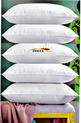 TWIROX LUXURY Microfibre Abstract Sleeping Pillow Pack of 5(White)