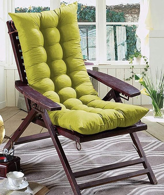 Keshav Pharma Cotton Chair Pad Pack of 1 Solid Rocking Chairpad(Green)