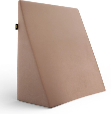 Frido Wedge Plus Memory Foam Cushion for Sleeping, Acid Reflux Relief & Leg Elevator Memory Foam Solid Orthopaedic Pillow Pack of 1(Light Caramel)