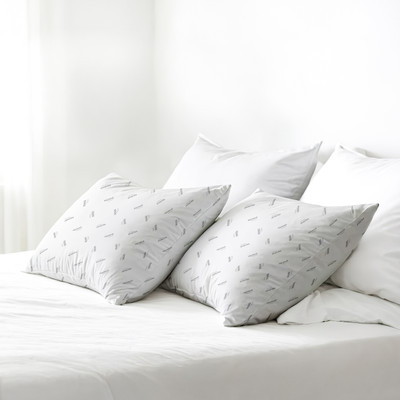 Raymond Home Microfibre Solid Sleeping Pillow Pack of 2(White)