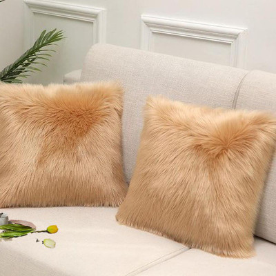 Catchyx Cart Microfibre Solid Cushion Pack of 2(Gold)