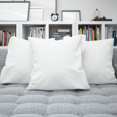Gilson 16 x 16 Inch Microfibre Solid Cushion Pack of 3(White)