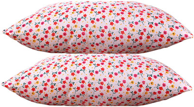 BHEBHA J Shape Polyester Fibre Abstract Sleeping Pillow Pack of 1(Pink 134)