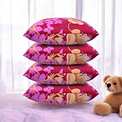 Cozy Palace Microfibre Sleeping Pillow Pack of 4 Solid(Pink)
