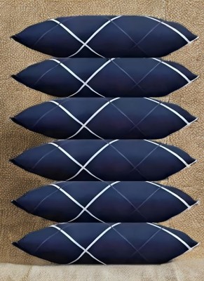 GUNVAR INDIA PRIVATE LIMITED LUXURY Polyester Fibre Solid Sleeping Pillow Pack of 6(Blue)