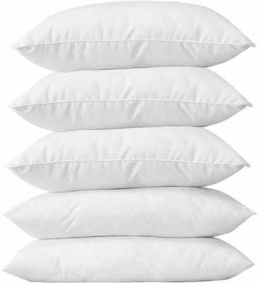 CATHROL Polyester Fibre Sleeping Pillow Pack of 5 Solid(White)