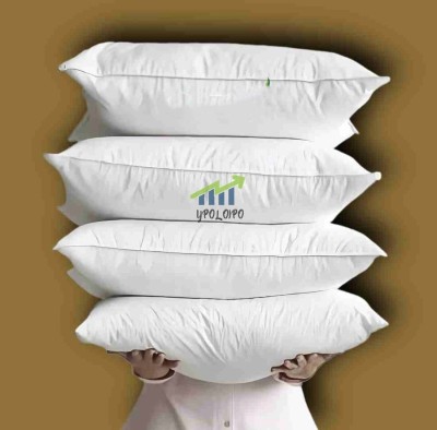 GUNVAR INDIA PRIVATE LIMITED LUXURY Polyester Fibre Solid Sleeping Pillow Pack of 4(White)