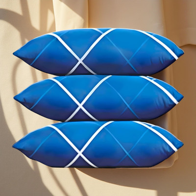 B2BED Polyester Fibre Sleeping Pillow Pack of 3 Abstract LUXURY(Blue)