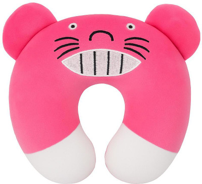 snugnibble Microfibre Travel Pillow Pack of 1 Animals Smiley Totoro Baby Neck Cushion Series(Multicolor)