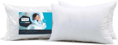 RECORN Polyester Fibre, Microfibre Solid Sleeping Pillow Pack of 2(White)