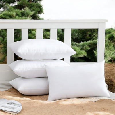 GZZZSD Memory Foam Sleeping Pillow Pack of 4 Solid(White)