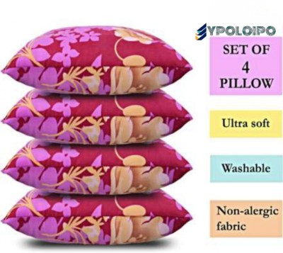 GUNVAR INDIA PRIVATE LIMITED LUXURY Polyester Fibre Solid Sleeping Pillow Pack of 4(Pink)