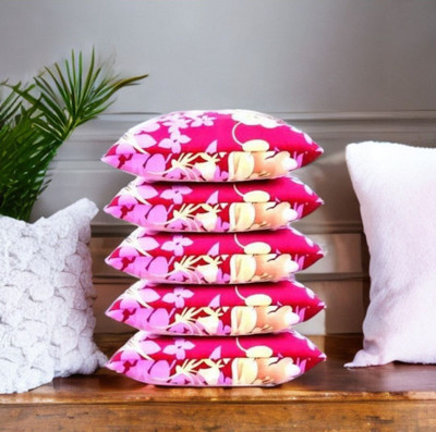 CATHROL Microfibre Sleeping Pillow Pack of 5 Abstract 004(Pink)