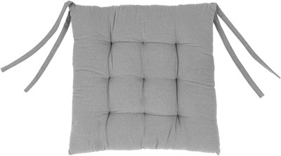 Pretty Krafts Microfibre Solid Chair Pad Pack of 1(Grey)
