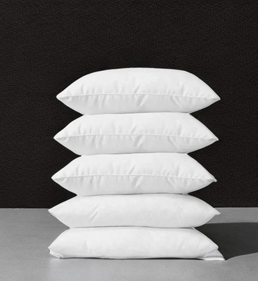 CATHROL Cotton Sleeping Pillow Pack of 5 Solid 5 Pillows(White)