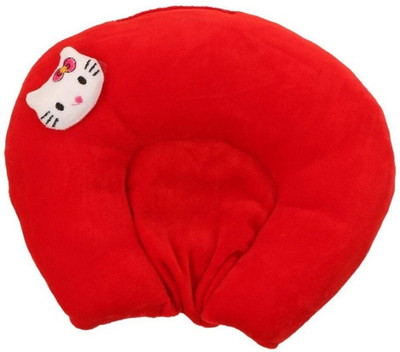 Ducudu Foam Solid Baby Pillow Pack of 1(Red)