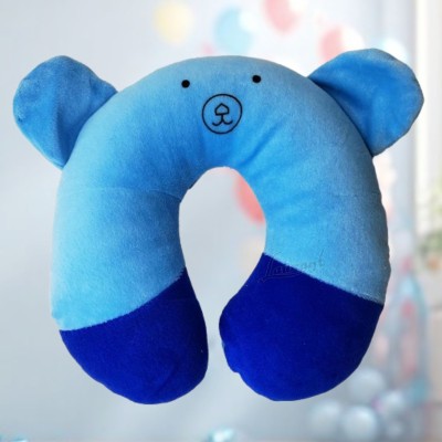 Laurant Baby Neck Support Pillow for Head Shaping – Soft & Safe for Newborns Cotton Smiley Baby Pillow Pack of 1(Blue)