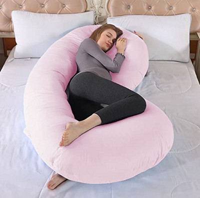 THUKRAN Microfibre Pregnancy Pillow Pack of 1 Solid(Pink)