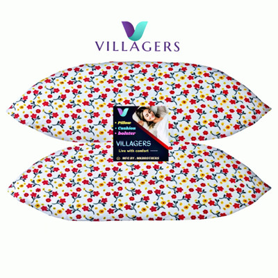 VILLAGERS LUXURY Microfibre Abstract Sleeping Pillow Pack of 2(Multicolor)