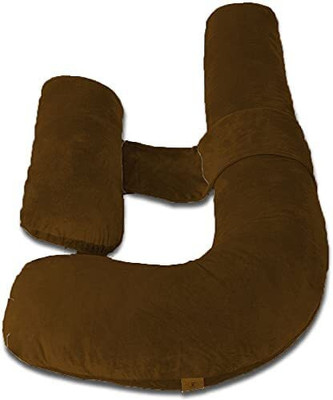 Hundur Store Microfibre Solid Pregnancy Pillow Pack of 1(Brown)