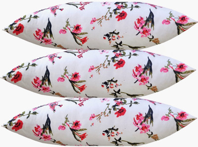 Swikon star Microfibre Floral Sleeping Pillow Pack of 3(White)