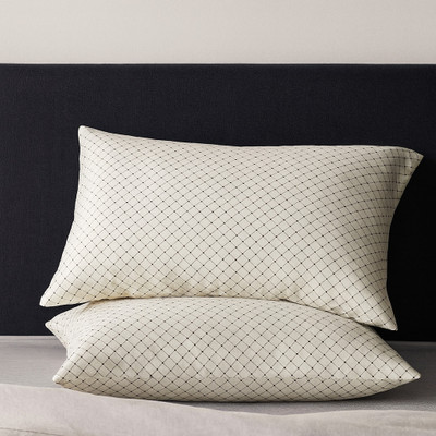 SLEEPY FEEL Microfibre Sleeping Pillow Pack of 2 Polka Soft(White)