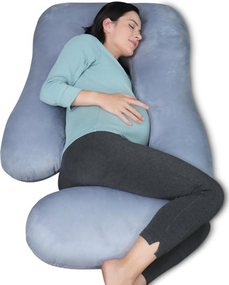 Soo Jaoo Maternity Pillow Microfibre Solid Pregnancy Pillow Pack of 1(Grey)