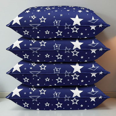 CIEZAR Microfibre Solid Sleeping Pillow Pack of 4(Blue)