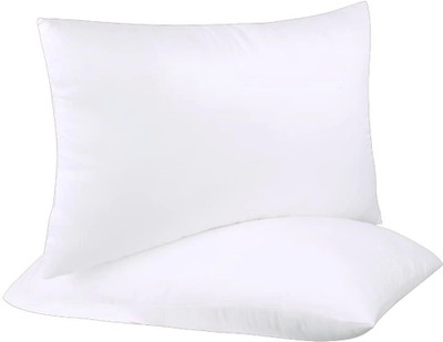 LIPONOS LUXURY Microfibre Solid Sleeping Pillow Pack of 2(White)