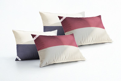 Raymond Home Microfibre Solid Sleeping Pillow Pack of 4(Multicolor)