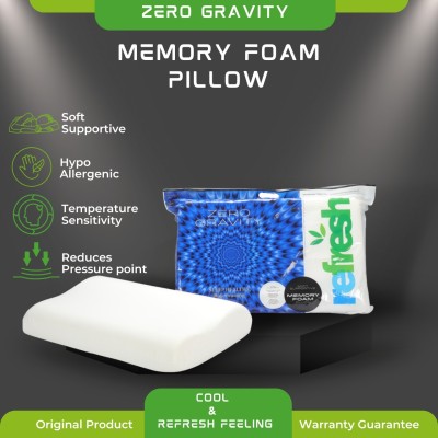 Refresh Zero Gravity Memory Foam Solid Sleeping Pillow Pack of 1(White)