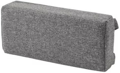 IKEA Polyester Fibre Solid Lumbar Pillow Pack of 1(Grey)