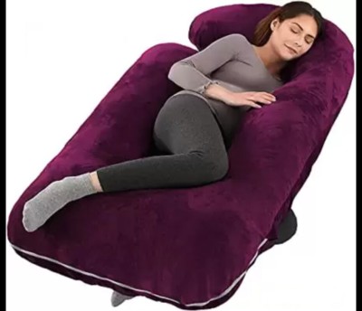 KESHAVE PHARMA Polyester Fibre Solid Pregnancy Pillow Pack of 1(Purple)