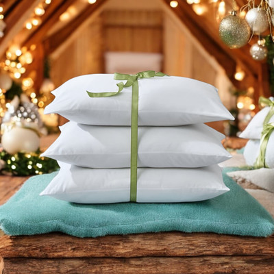 GZZZSD Microfibre Solid Sleeping Pillow Pack of 3(White)
