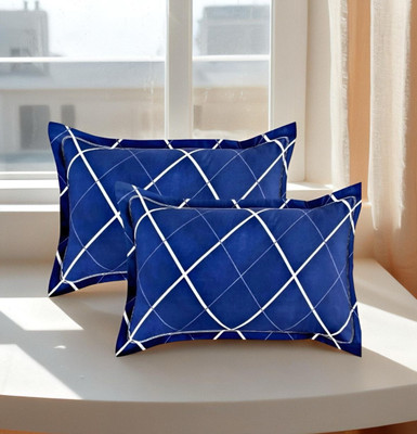 Regnar Luxury Microfibre Solid Sleeping Pillow Pack of 2(Blue)