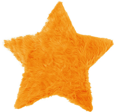 PICKKART Polyester Fibre Solid Cushion Pack of 1(Orange)