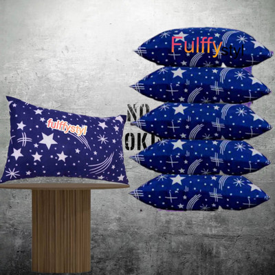 fulffystyl SOFT Microfibre Abstract Sleeping Pillow Pack of 6(Blue)