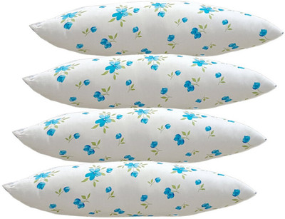SANJU BROTHER Microfibre Floral Sleeping Pillow Pack of 4(Blue)