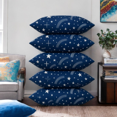 CATHROL 004 Microfibre Abstract Sleeping Pillow Pack of 5(Blue)