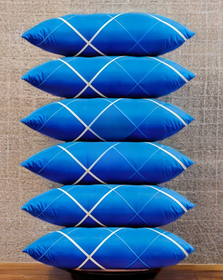 Urmila Microfibre Sleeping Pillow Pack of 6 Solid LUXURY(Blue)